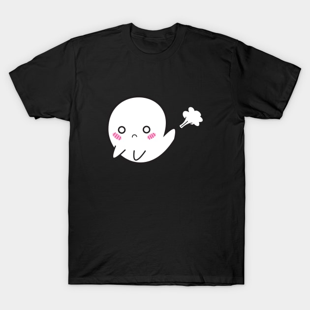 Ghost fart cute funny embarrassed T-Shirt by UniFox